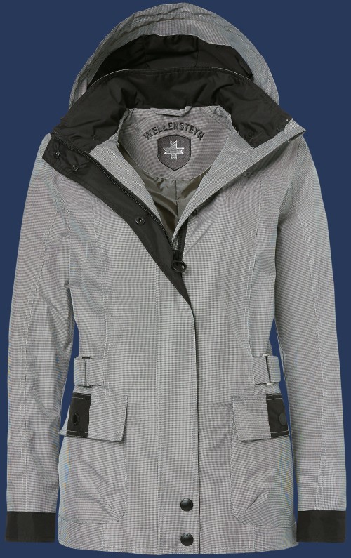 Damen Jacken Barriga, MicroPepAirTec, Pepitablack/White Sommer BGA-552-PBW-GRÖßE