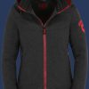 Damen Jacken Florida Lady, TechChesSweat, Darkgreymelange/Red Winter FLOL-907-DGRE-GRÖßE