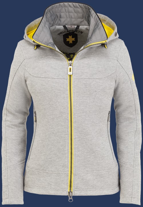 Damen Jacken Florida Lady, TechChesSweat, Lightgreymelange/Yellow Winter FLOL-907-LGYE-GRÖßE