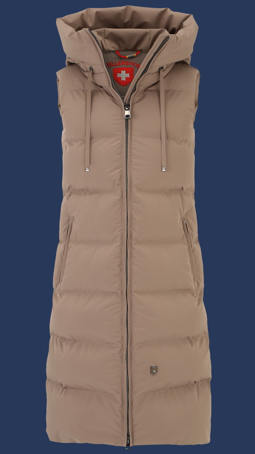 Damen Jacken Goldmine Long Vest, FourStreAirTec, Darksand Winter GOLDLV-565-DSD-GRÖßE