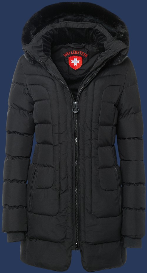 Damen Mäntel Belvitesse Long, PolyAirLite, Schwarz Winter BVDL-44-SW-GRÖßE