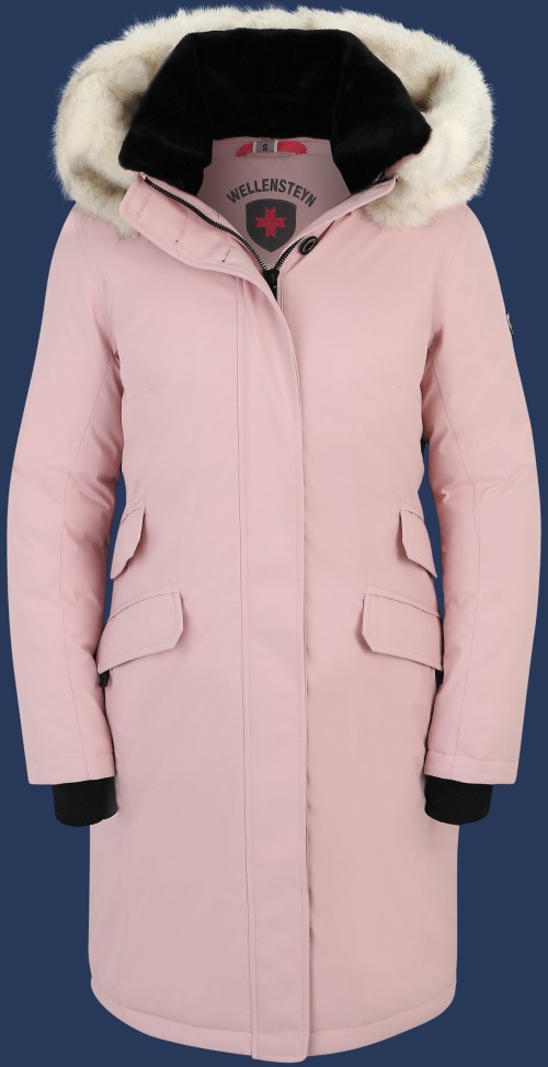 Damen Mäntel Enterprise Long, KiMoAirTec, Ashpink Winter ENTRL-1035-API-GRÖßE