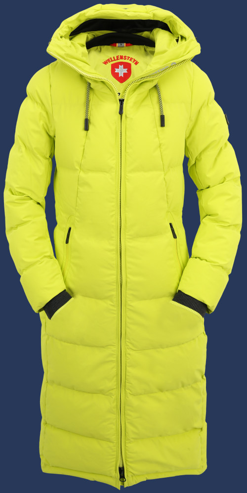 Damen Mäntel Raffle Long Lady, SilEstAirTec, Limegreen Winter RAFLL-993-LMG-GRÖßE