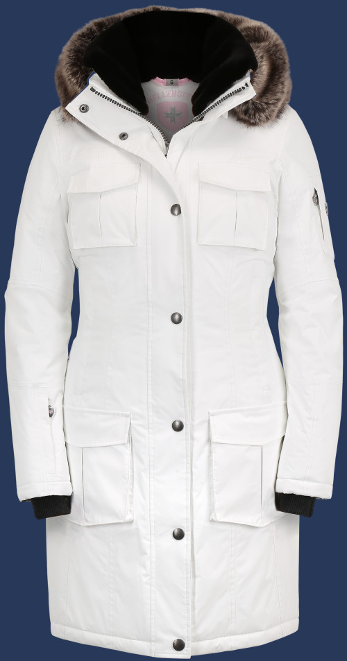 Damen Mäntel Schneezauber Long, NoSeAirTec, Cocos Winter SZL-661-CO-GRÖßE