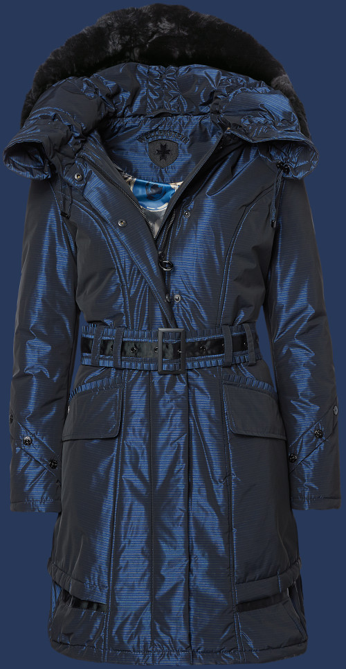 Damen Mäntel Venezia, GoStriMeAirTec, Navyblack Winter VENZ-436-NAB-GRÖßE