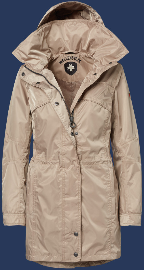 Damen Mäntel Victoria, GlossyAirTec, Sand Sommer VIC-46-SN-GRÖßE