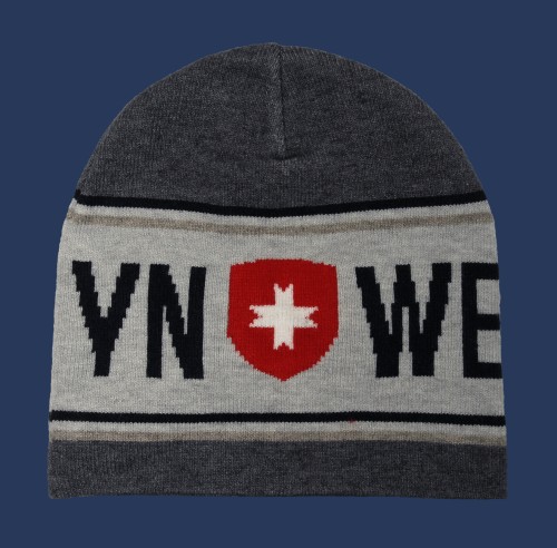 Damen Mützen Rock Hat, KoNitH, Anthracite/Lightgrey/Red Winter ROH-942-ALR-GRÖßE