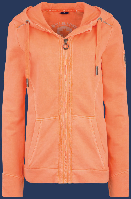 Damen Pullover Yacht Hoodie Lady, French Terry 400, Neonpeach Winter YAHL-861-NOP-GRÖßE