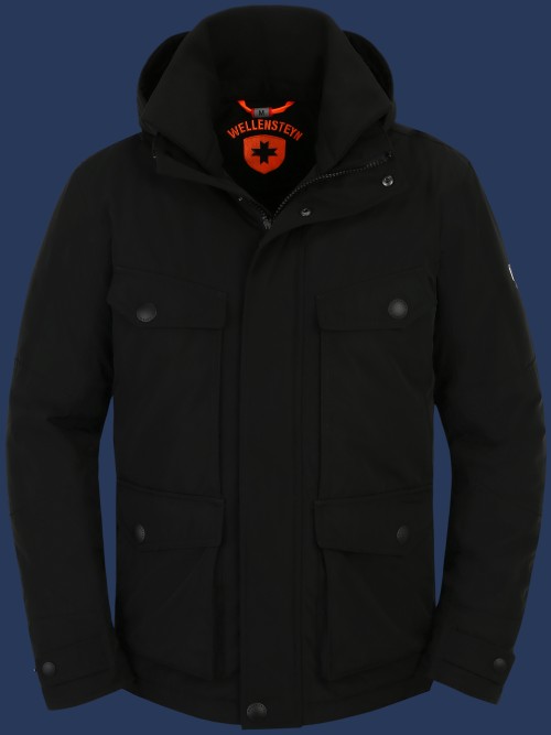 Herren Jacken Beljuga, HaHeMeAirTec, Schwarz Winter BUG-435-SW-GRÖßE