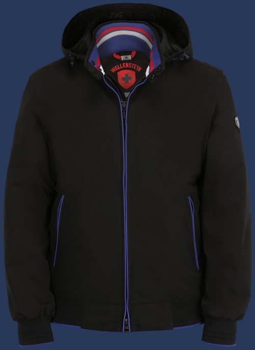 Herren Jacken College, HiDansAirTec, Black/Royalblue Sommer COLL-825-BLRO-GRÖßE