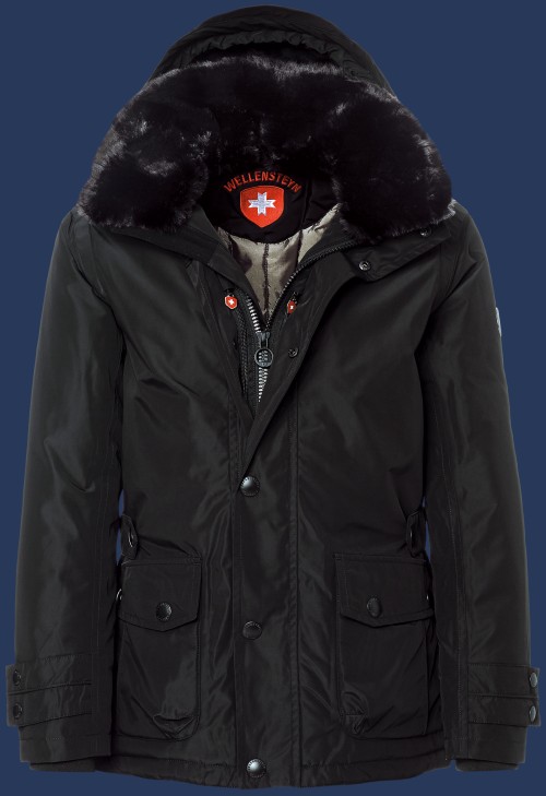 Herren Jacken Feuerland, HaHeMeAirTec, Schwarz Winter FEU-435-SW-GRÖßE