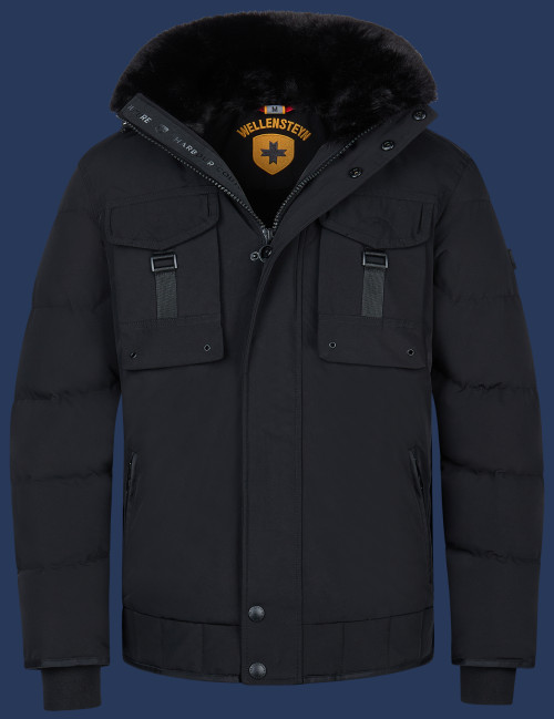 Herren Jacken Firewall, StroBoAirTec, Schwarz Winter FIWM-870-SW-GRÖßE