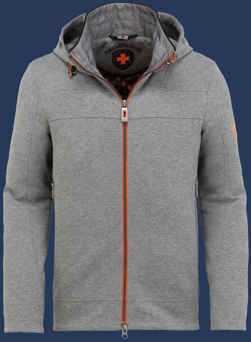 Herren Jacken Florida Men, TechChesSweat, Greymelange/Neonorange Winter FLOM-907-GMNO-GRÖßE