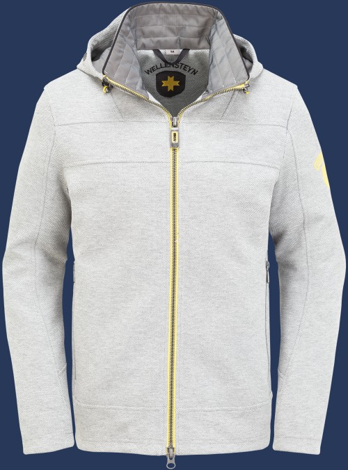 Herren Jacken Florida Men, TechChesSweat, Lightgreymelange/Yellow Winter FLOM-907-LGYE-GRÖßE