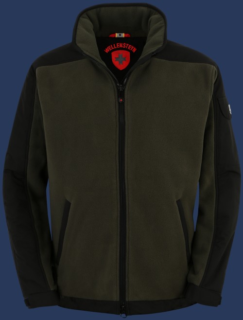 Herren Jacken Jet-Jacke, MicroFleece, Hunter/Schwarz Winter JJ-10-HUS-GRÖßE