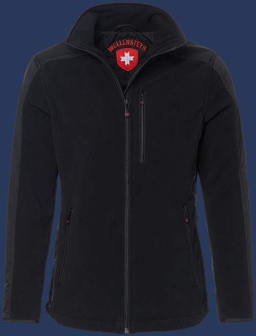 Herren Jacken Jet-Jacket Sport, MicroFleece, Black/Black Winter JJS-10-BB-GRÖßE