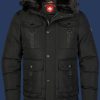 Herren Jacken Leuchtcraft Blouson, HaHeMeAirTec, Schwarz Winter LFEB-435-SW-GRÖßE