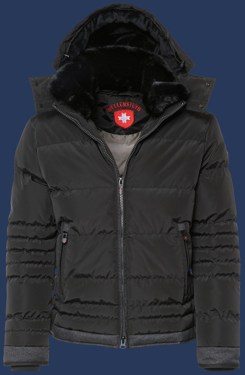 Herren Jacken Panalpina Jacket, TiSaAirTec, Schwarz Winter PANJ-382-SW-GRÖßE