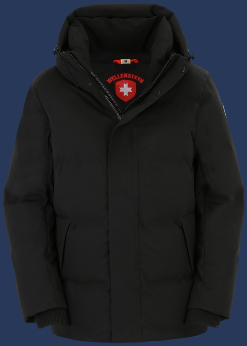 Herren Jacken Pavva Short, TiRoAirTec, Schwarz Winter PAVAS-1023-SW-GRÖßE