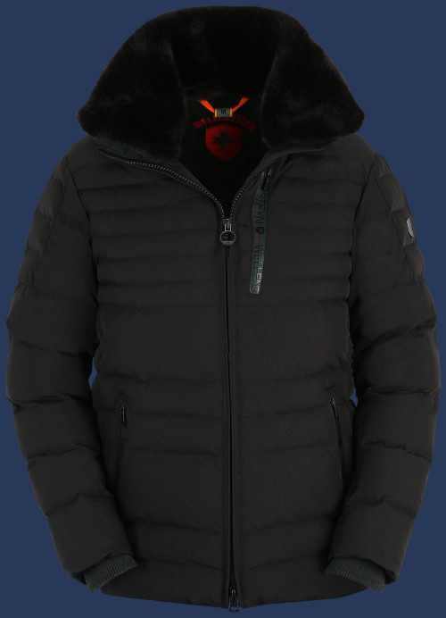 Herren Jacken Polar Men, FourStreAirTec, Schwarz Winter POLA-565-SW-GRÖßE