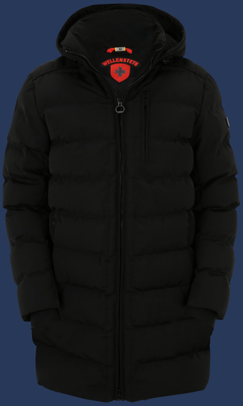 Herren Mäntel Blackjack Men Long, StroBoAirTec, Schwarz Winter BJML-870-SW-GRÖßE