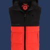 Herren Westen Royal Flash Vest Men, SiShiBoBiTec, Firered/Black Winter ROYAVM-2004-FRBL-GRÖßE