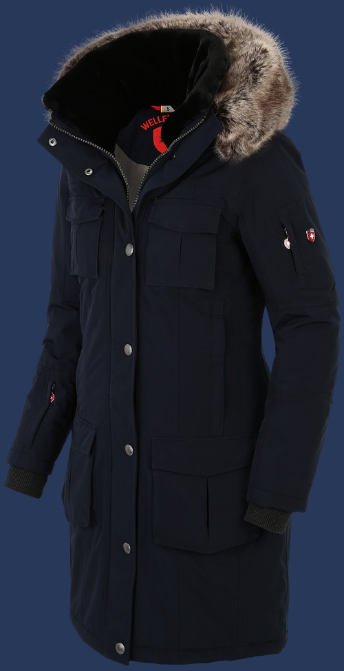 Damen Mäntel Schneezauber Long, StroBoAirTec, Midnightblue Winter SZL-870-MDB-GRÖßE Damen Mäntel Schneezauber Long, StroBoAirTec, Midnightblue Winter SZL-870-MDB-GRÖßE