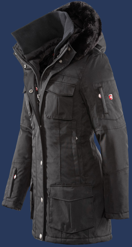 Damen Mäntel Schneezauber, RainbowAirTec, Schwarz Winter SZ-66-SW-GRÖßE Damen Mäntel Schneezauber, RainbowAirTec, Schwarz Winter SZ-66-SW-GRÖßE