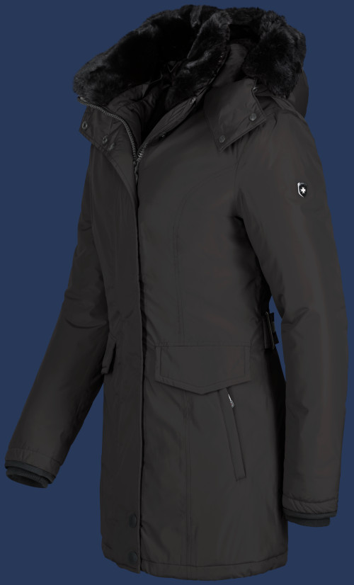 Damen Mäntel Stavanger, TiSaAirTec, Schwarz Winter STAV-382-SW-GRÖßE Damen Mäntel Stavanger, TiSaAirTec, Schwarz Winter STAV-382-SW-GRÖßE